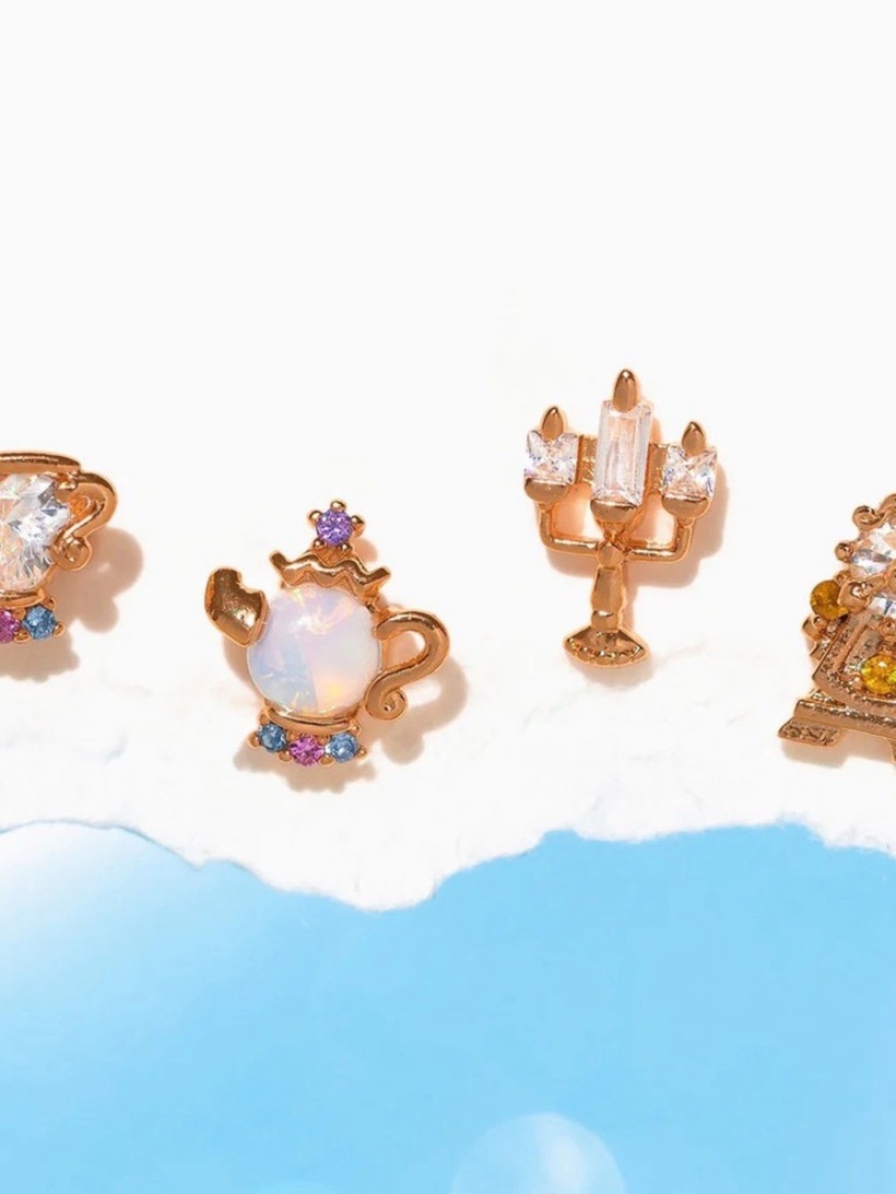 Girls Crew "Be Our Guest" Beauty & The Beast earrings